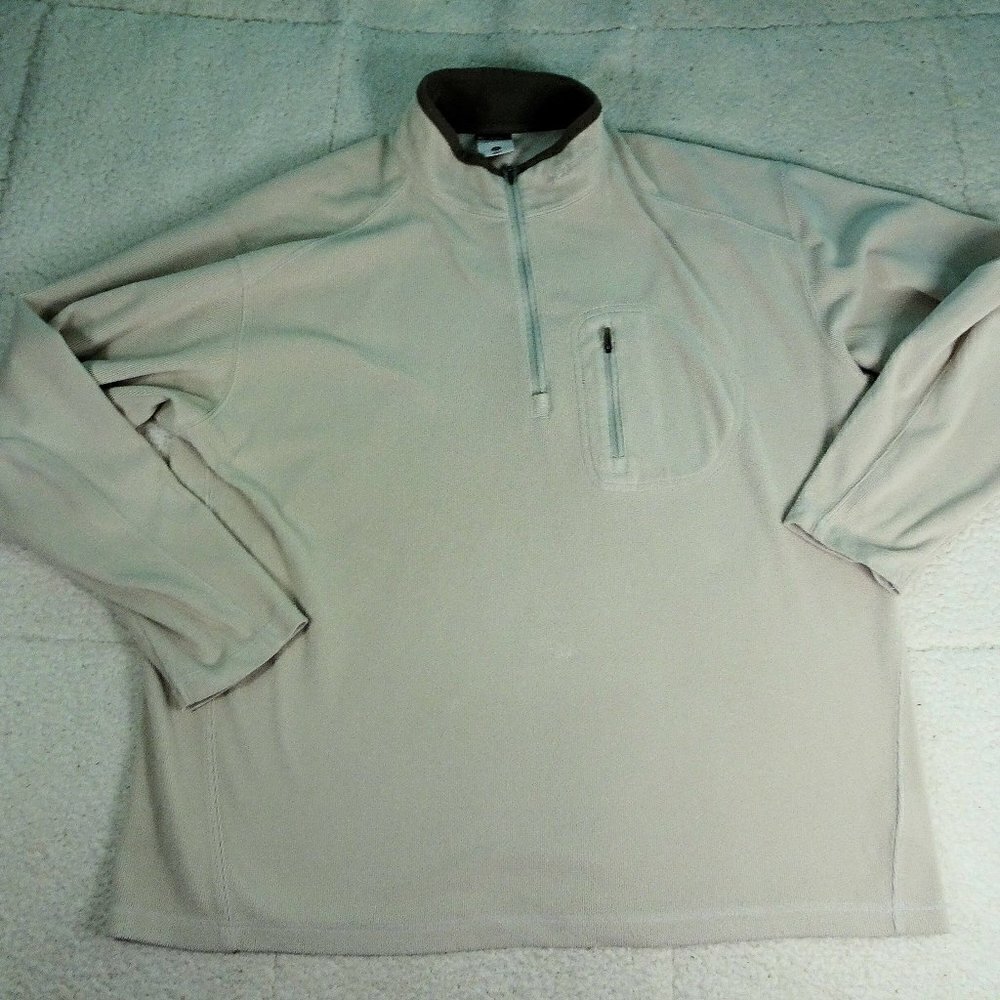Columbia XCQ Beige Qtr Zip Pullover X-Large